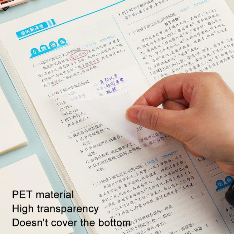 Transparent Convenient Memo Stickers Student Notes Sticky Stickable Bookmarks My Store