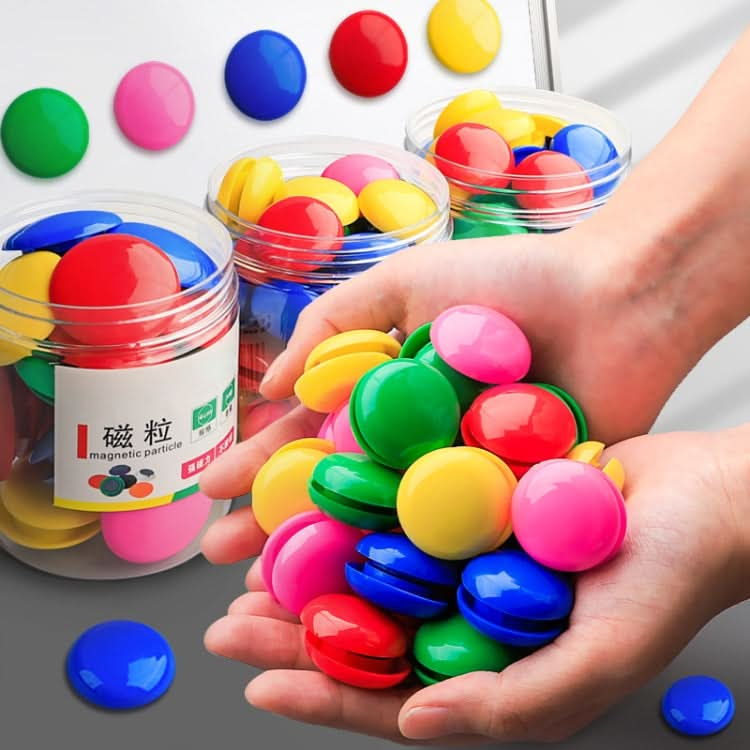 50pcs/ Box 30mm Round Colorful Conference Teaching Whiteboard Paper Magnetic Buckle-Reluova