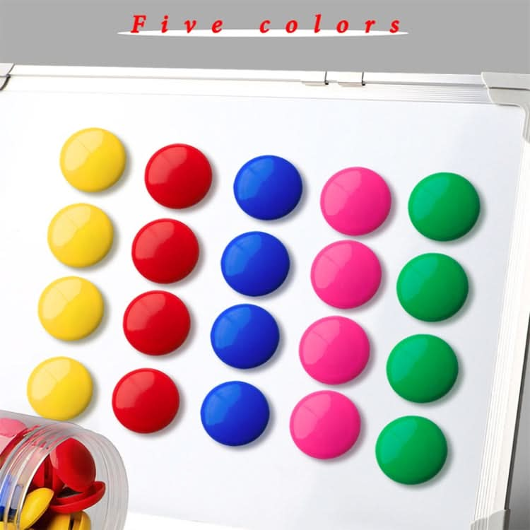 30pcs/ Box 40mm Round Colorful Conference Teaching Whiteboard Paper Magnetic Buckle-Reluova