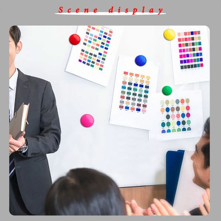 30pcs/ Box 40mm Round Colorful Conference Teaching Whiteboard Paper Magnetic Buckle-Reluova