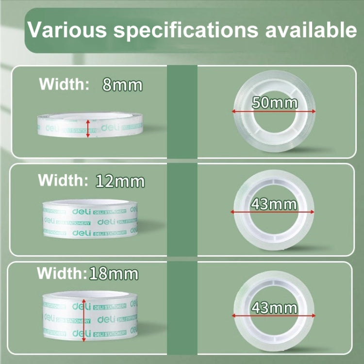 Deli Small High Viscosity Office Transparent Tape Student Stationery Tape