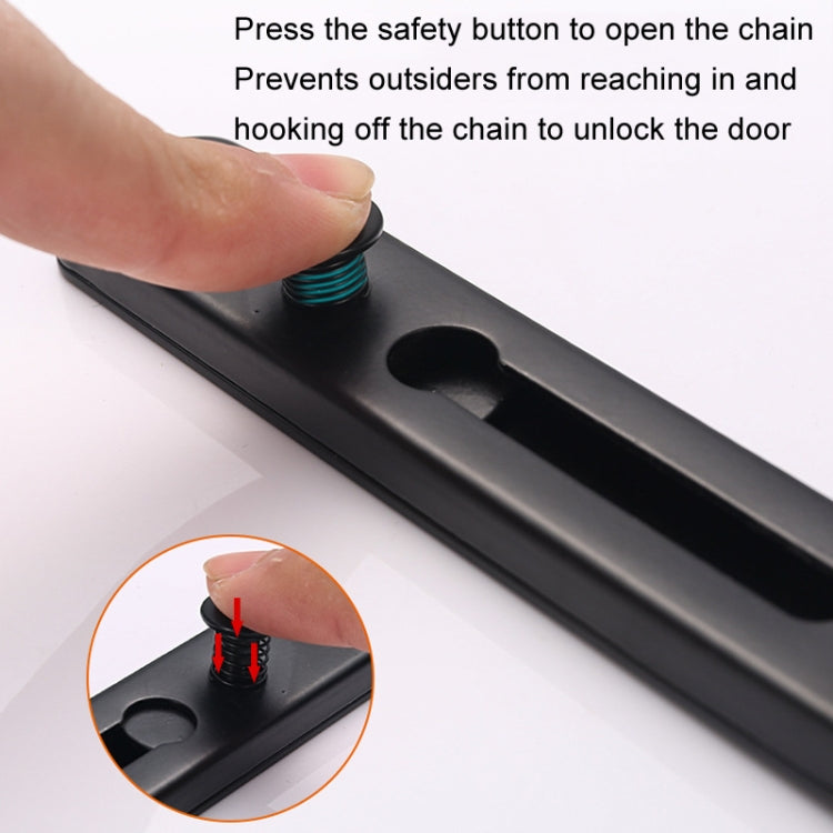 With Insurance Door Buckle Security Chain Anti-burglary Door Chain Latch Household Door Inside Reverse Lock Anti-burglary Buckle