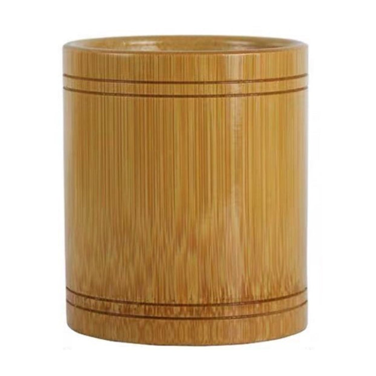 Bamboo Carved Round Pen Holder Multifunctional Desktop Storage Box My Store