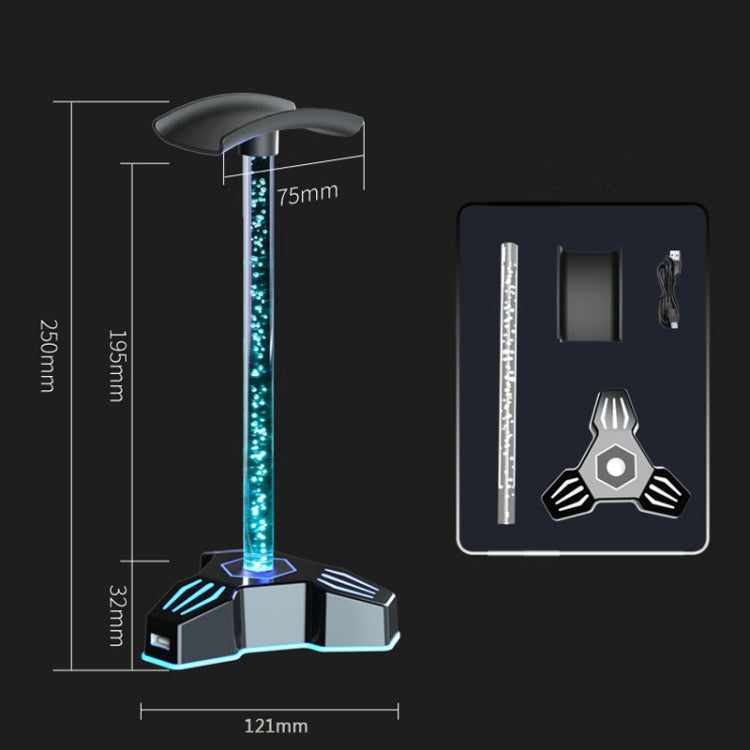 RGB Lighted Headphone Stand With Ambient Light USB Expansion Port Headphone Display Bracket