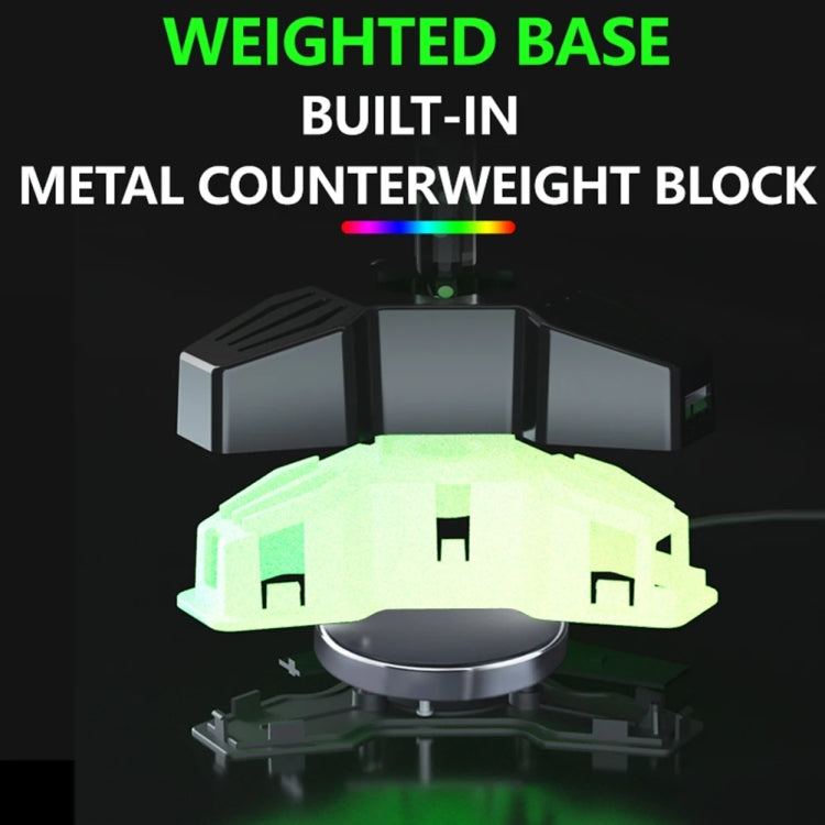 RGB Lighted Headphone Stand With Ambient Light USB Expansion Port Headphone Display Bracket