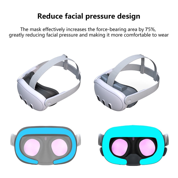 For Meta Quest 3 Adjustable Replacement Eye Mask VR Blackout Soft Replacement Face Mask Set Reluova