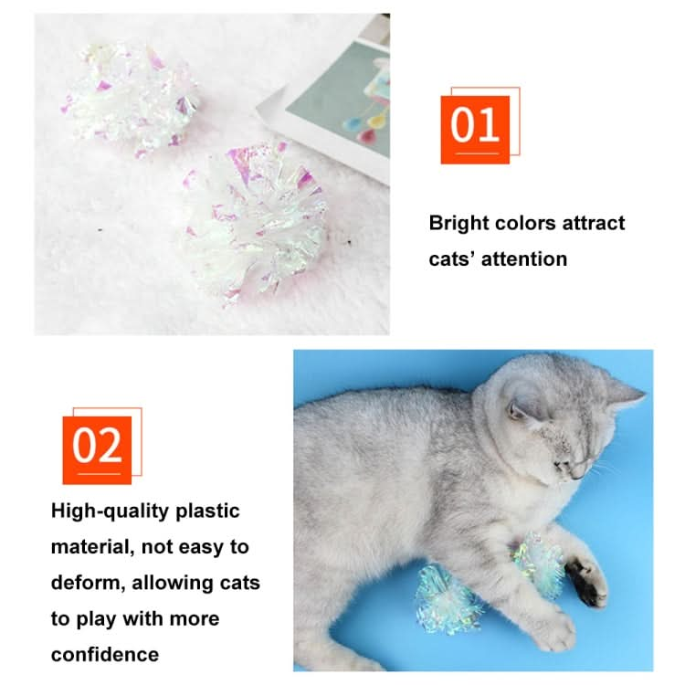 5pcs Colorful Noise Paper Ball Scratching Cat Toy Sound Pet Balls(Color)-Reluova