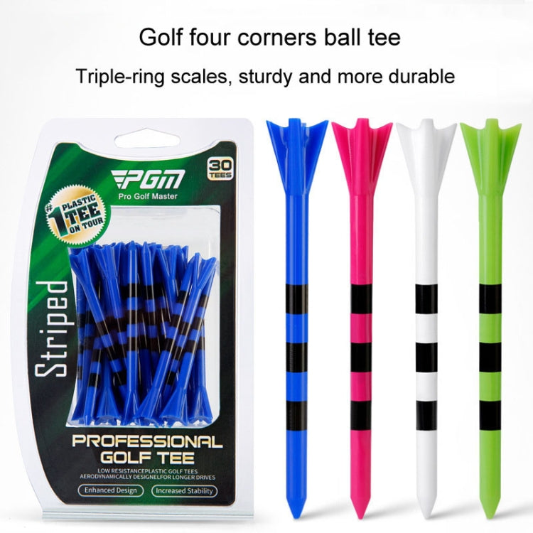 30pcs /Box PGM 83mm Golf Ball Tee Limit Scale Line Tee Ball Holder