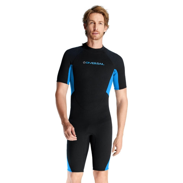 DIVE & SAIL 1.5mm Warm One-Piece Short Sleeve Wetsuit Outdoor Surfing Coldproof Snorkeling Suit My Store