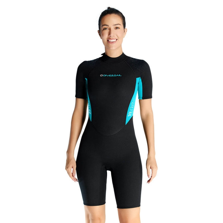 DIVE & SAIL 1.5mm Warm One-Piece Short Sleeve Wetsuit Outdoor Surfing Coldproof Snorkeling Suit My Store