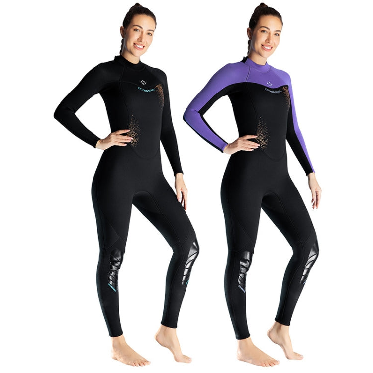 DIVE & SAIL 3mm Ladies Warm Thickened One-Piece Long Sleeve Wetsuit Winter Swimming Gear My Store