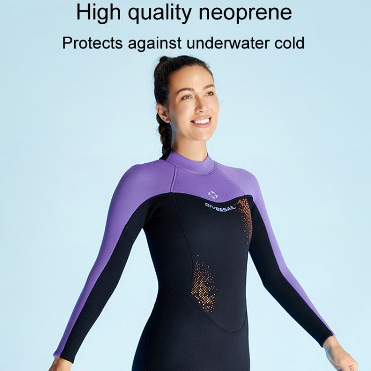 DIVE & SAIL 3mm Ladies Warm Thickened One-Piece Long Sleeve Wetsuit Winter Swimming Gear My Store