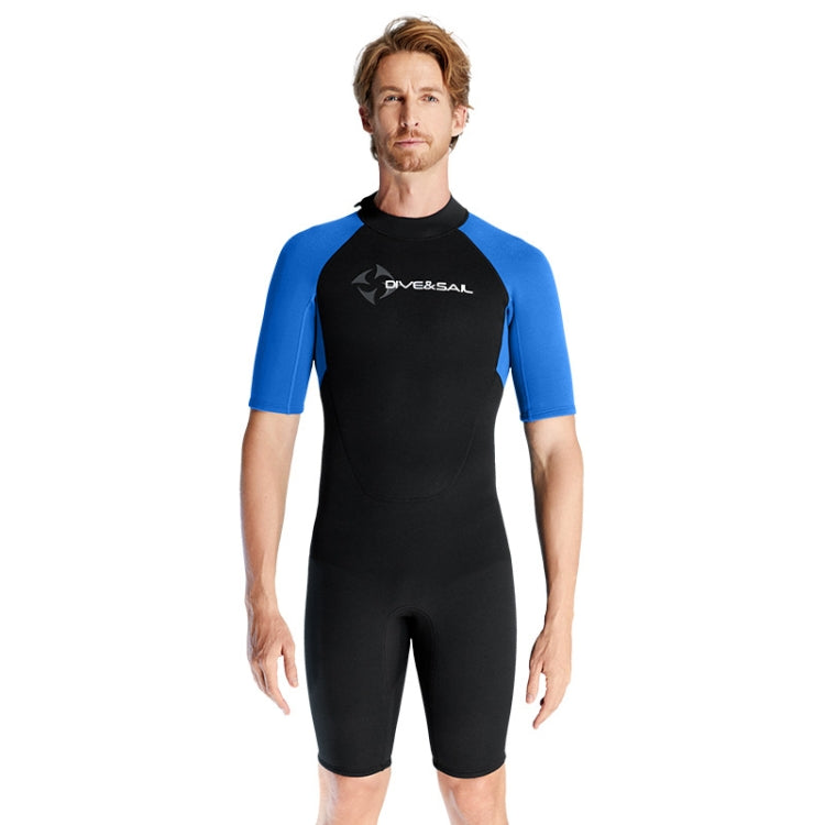 DIVE & SAIL 1.5mm Short Sleeve One-Piece Warm Wetsuit Surfing Snorkeling Winter Swimming Gear