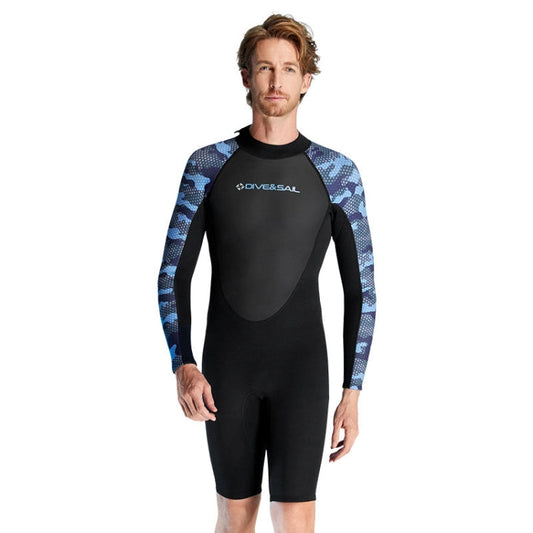 DIVE & SAIL 2mm Mens One Piece Long Sleeve Warm Wetsuit Surf Snorkeling Winter Wetsuit My Store