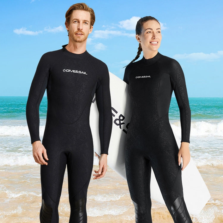 DIVE & SAIL 3mm Long Sleeve One-Piece Warm Wetsuit Surfing Snorkeling Winter Swimming Gear My Store