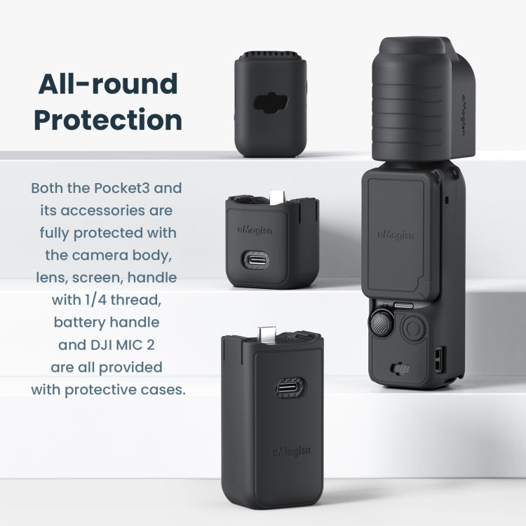 For DJI Osmo Pocket 3 AMagisn Silicone Protection Case Movement Camera Accessories