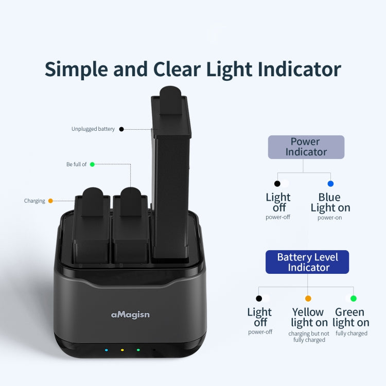 For DJI Osmo Action 4 / 3 AMagisn Battery Charger Seat My Store