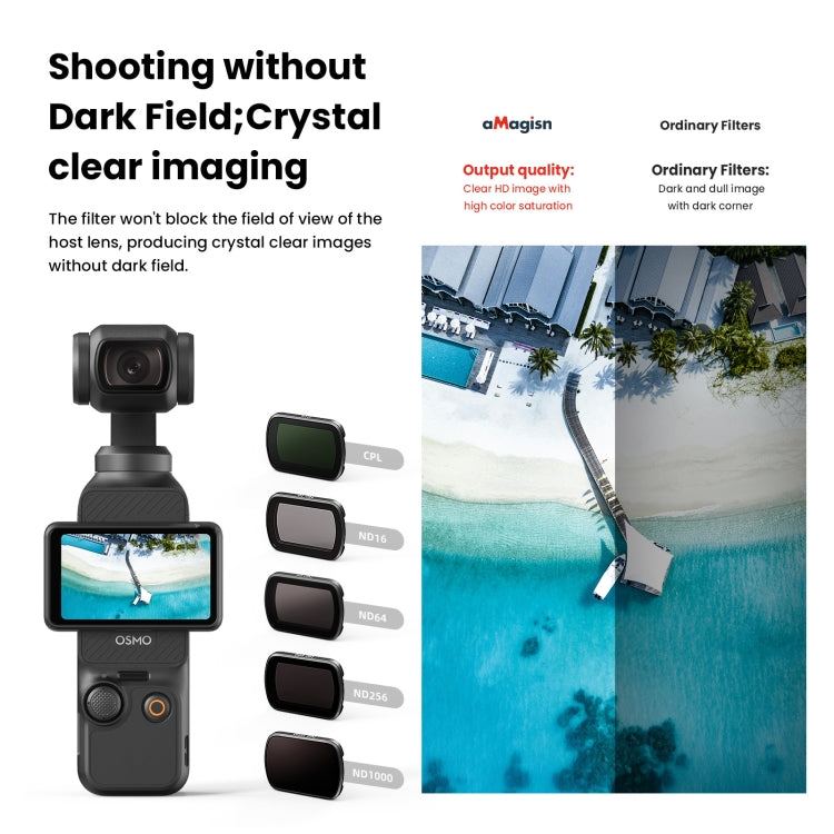 For DJI Osmo Pocket 3 aMagisn HD Double Sided Coated Filters Sports Camera Protective Goggles My Store