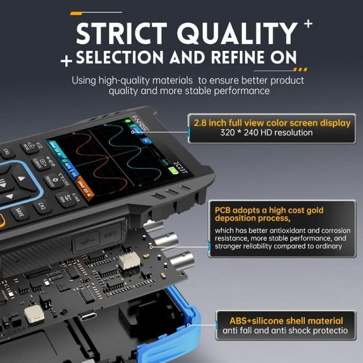 FNIRSI 3 In 1 Handheld Digital Oscilloscope Dual-Channel Multimeter Reluova