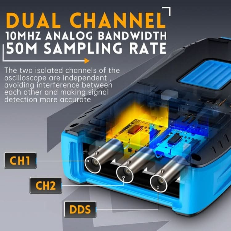 FNIRSI 3 In 1 Handheld Digital Oscilloscope Dual-Channel Multimeter Reluova