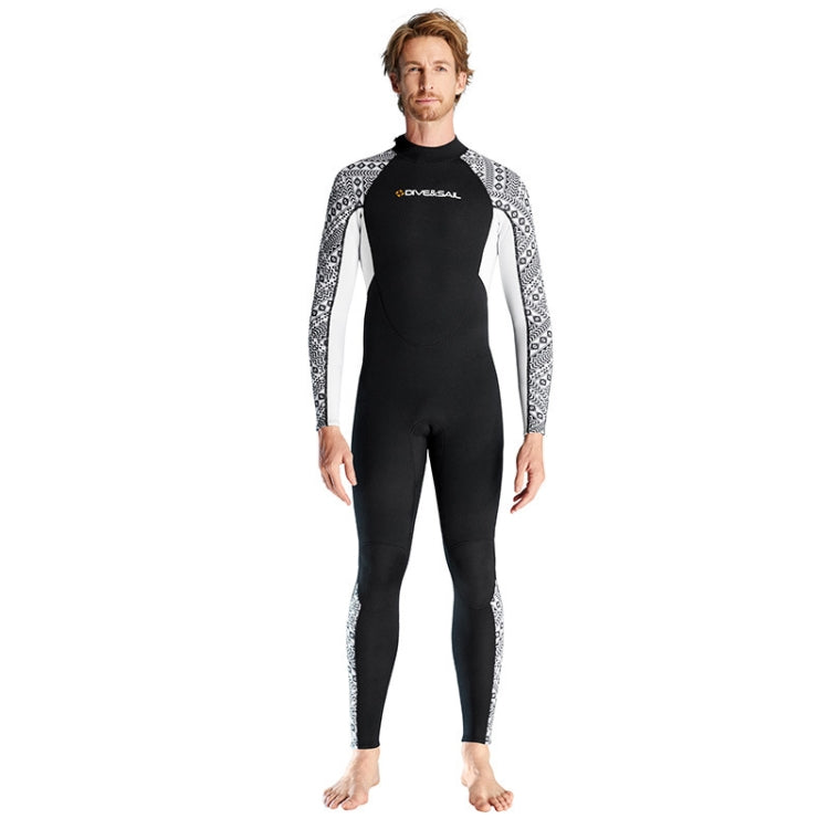 DIVE & SAIL 3mm Warm One-Piece Long Sleeve Wetsuit Thickened Winter Swimming And Surfing Suit