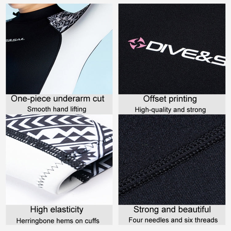 DIVE & SAIL 3mm Warm One-Piece Long Sleeve Wetsuit Thickened Winter Swimming And Surfing Suit