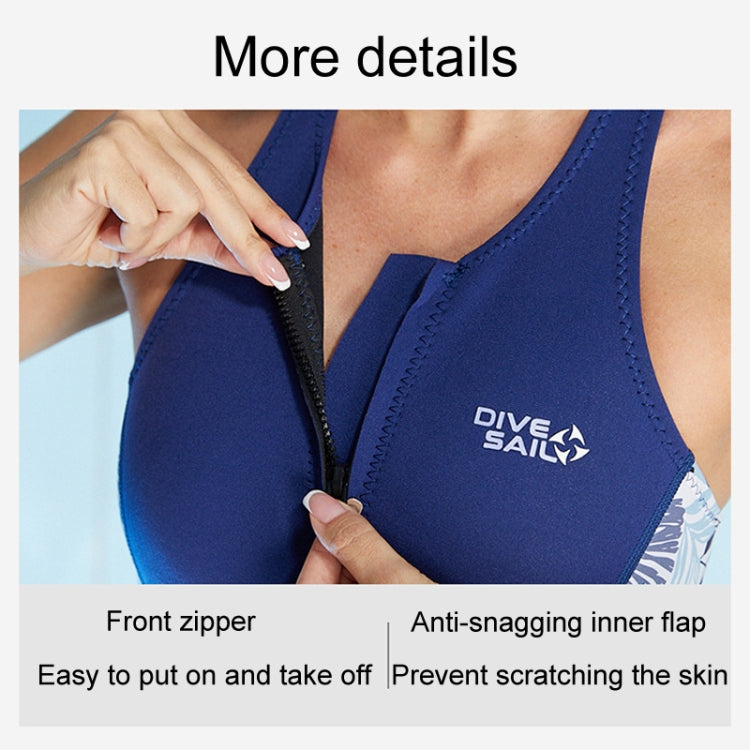 DIVE & SAIL 2mm Ladies Warm One-Piece Sleeveless Wetsuit Anti-Cold Swimming And Surfing Vest