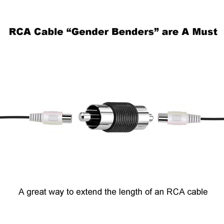 10pcs RCA Lotus Head Straight-through Male Monitoring Audio Adapter AV Butt Joint