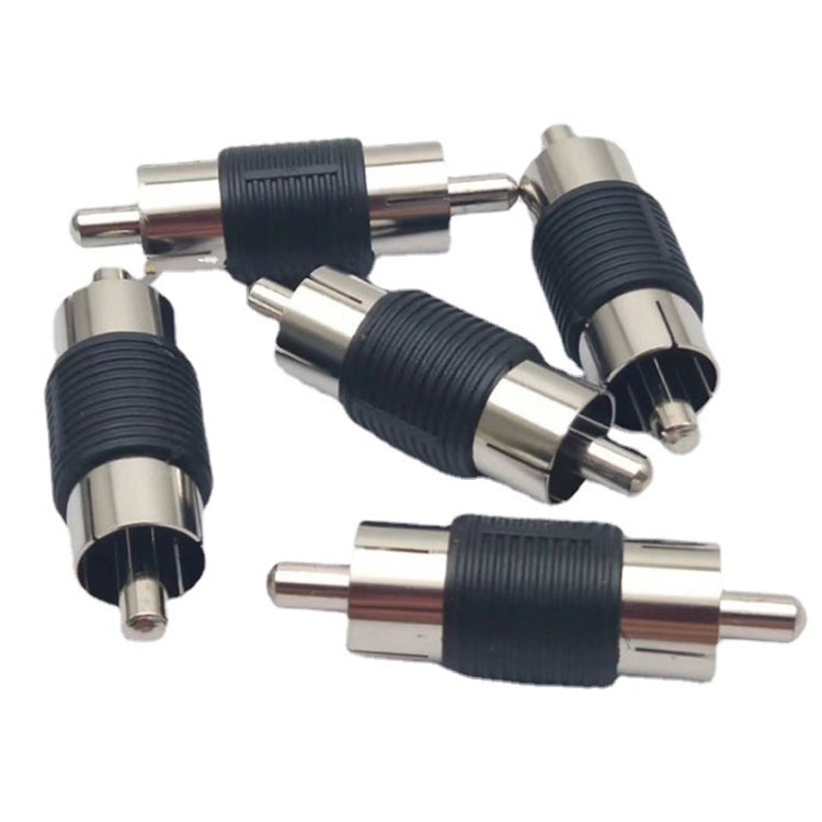 10pcs RCA Lotus Head Straight-through Male Monitoring Audio Adapter AV Butt Joint