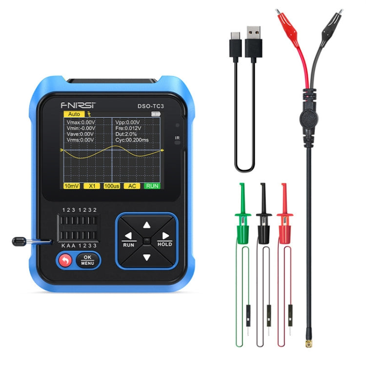 FNIRSI 3 In 1 Handheld Digital Oscilloscope LCR Transistor Tester Reluova