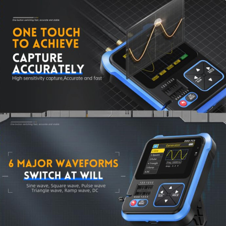 FNIRSI 3 In 1 Handheld Digital Oscilloscope LCR Transistor Tester Reluova