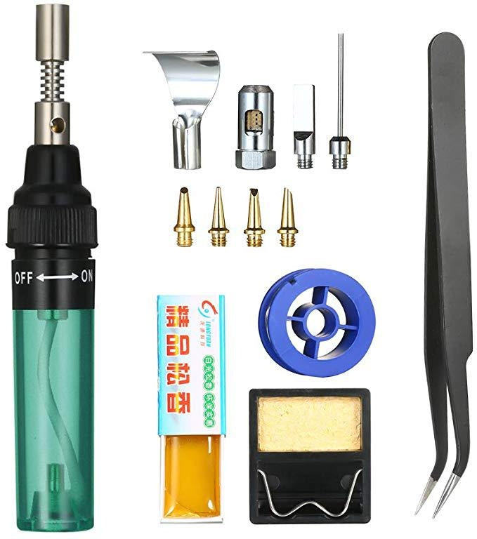 13pcs /Set Pen Type 3 In 1 Gas Soldering Iron Multi-function Gas Soldering Iron Set