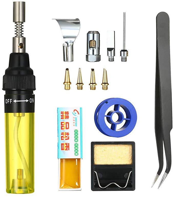 13pcs /Set Pen Type 3 In 1 Gas Soldering Iron Multi-function Gas Soldering Iron Set