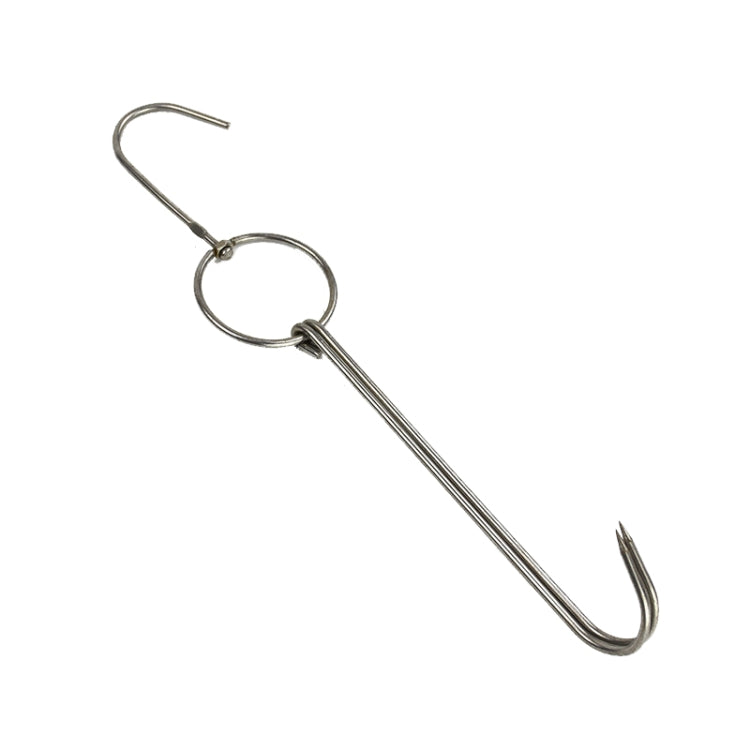 Stainless Steel Double Ring Duck Cooker Hanger Outdoor Barbecue Hanging Hook Stand