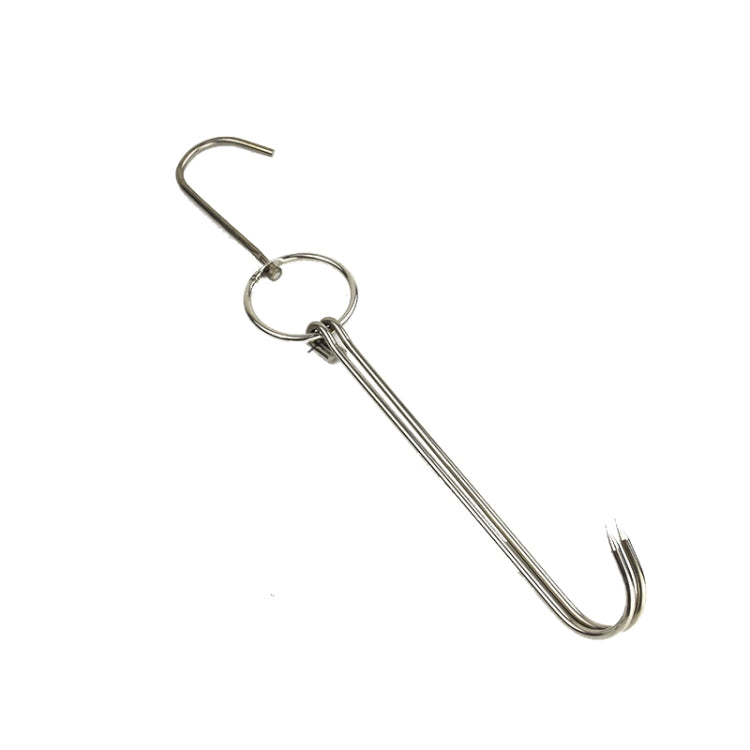 Stainless Steel Double Ring Duck Cooker Hanger Outdoor Barbecue Hanging Hook Stand Reluova