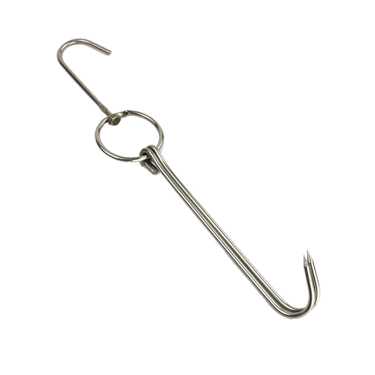 Stainless Steel Double Ring Duck Cooker Hanger Outdoor Barbecue Hanging Hook Stand Reluova