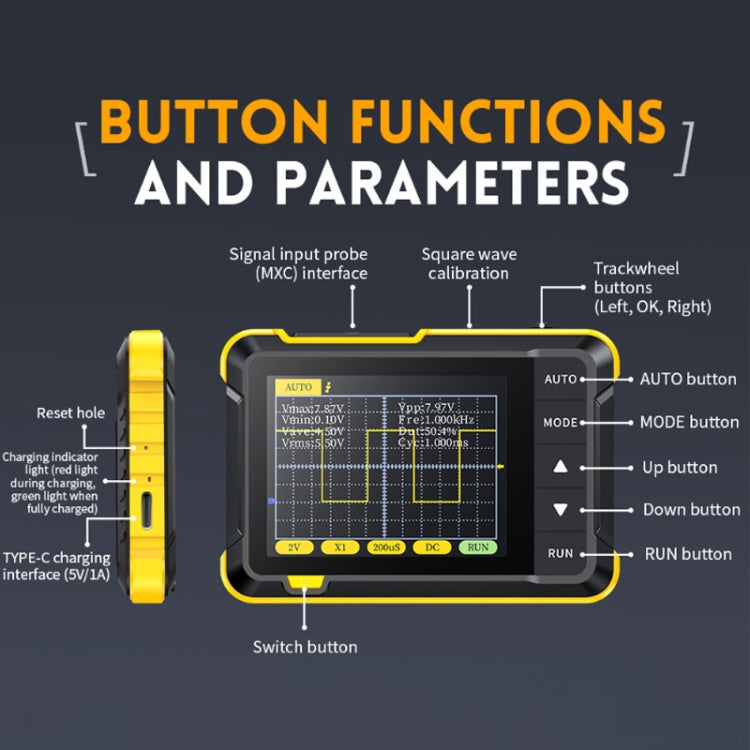 FNIRSI Handheld Small Digital Oscilloscope For Maintenance Reluova