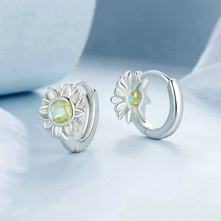 S925 Sterling Silver Women Sunflower Earrings Jewelry My Store