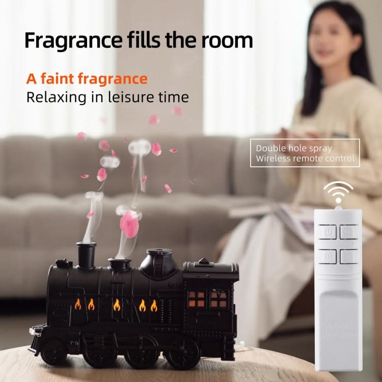 300ml Small Train Essential Oil Diffuser Humidifier With Remote Control-Reluova