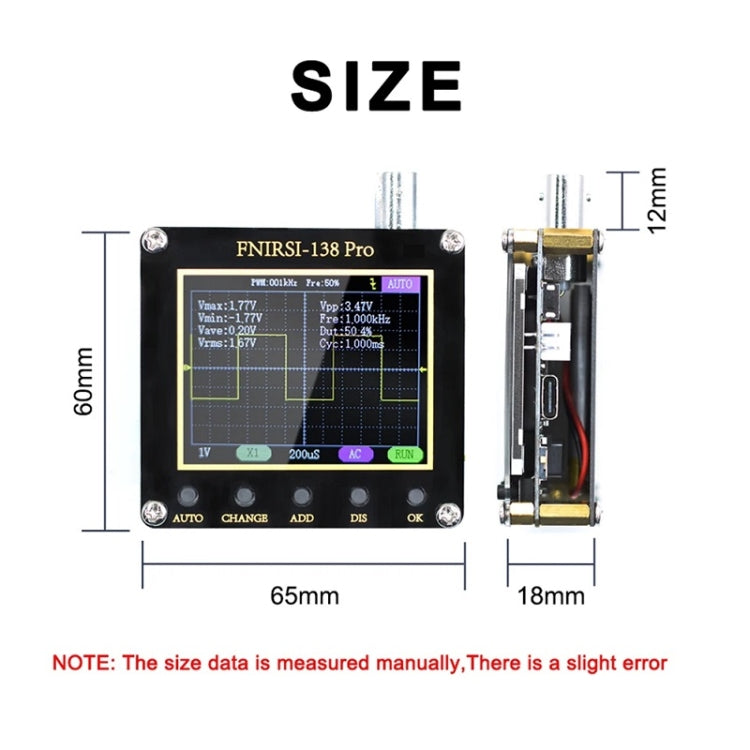 FNIRSI Handheld Small Teaching Maintenance Digital Oscilloscope