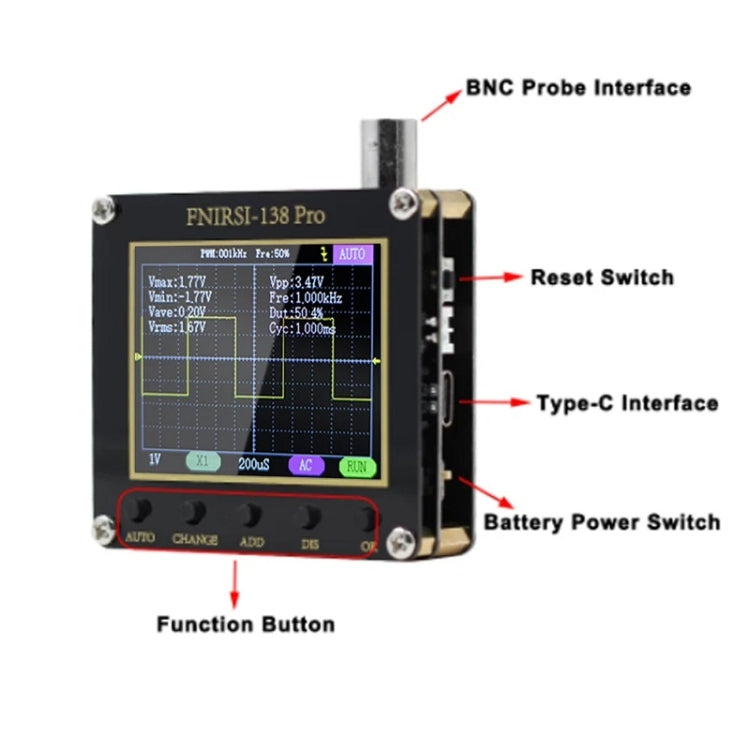 FNIRSI Handheld Small Teaching Maintenance Digital Oscilloscope