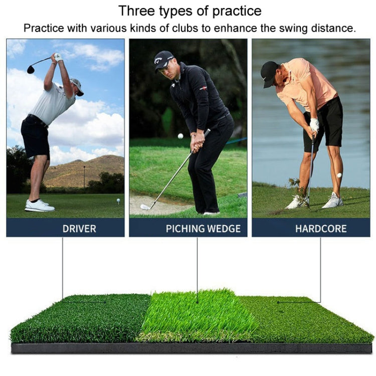 3 In 1 Golf Striking Mat Hitting Resistant Practice Pad Indoor Mini Swing Chipping Hitting Mat Reluova