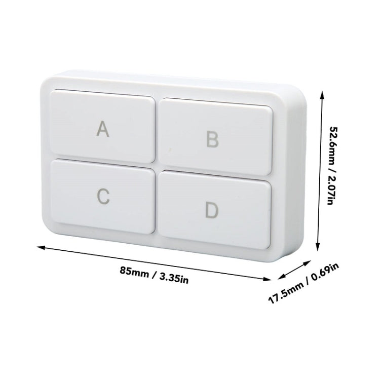 Zigbee Tuya 4-key Situational Remote Control Smart Switch