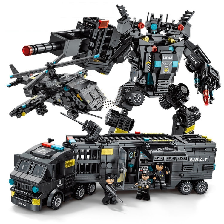 SWAT Shape Mecha Building Blocks Small Particle Assembled Educational Toys