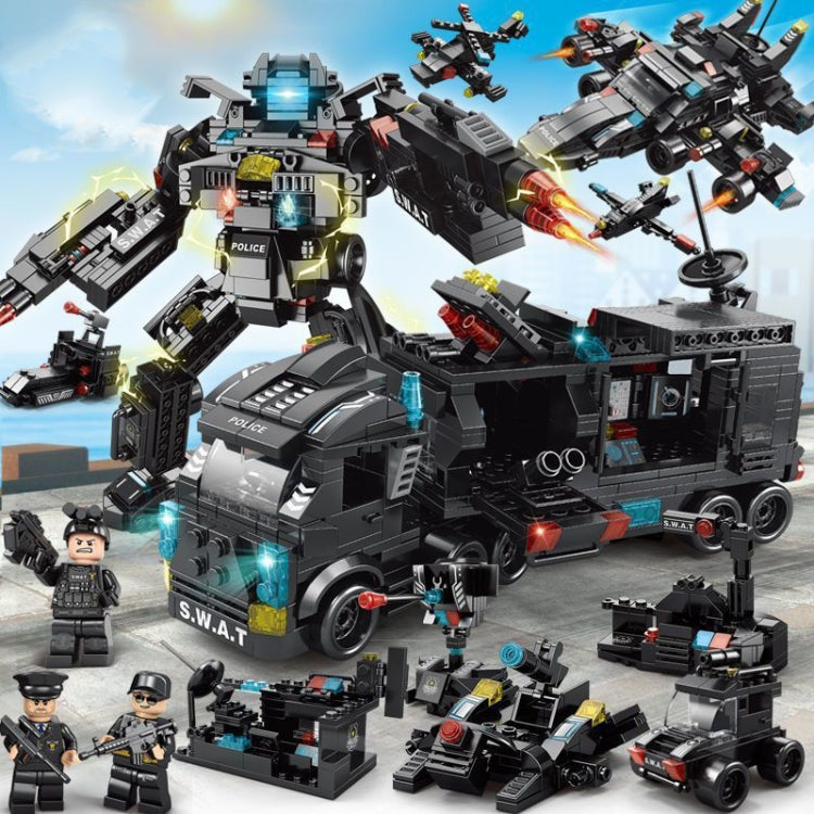 SWAT Shape Mecha Building Blocks Small Particle Assembled Educational Toys