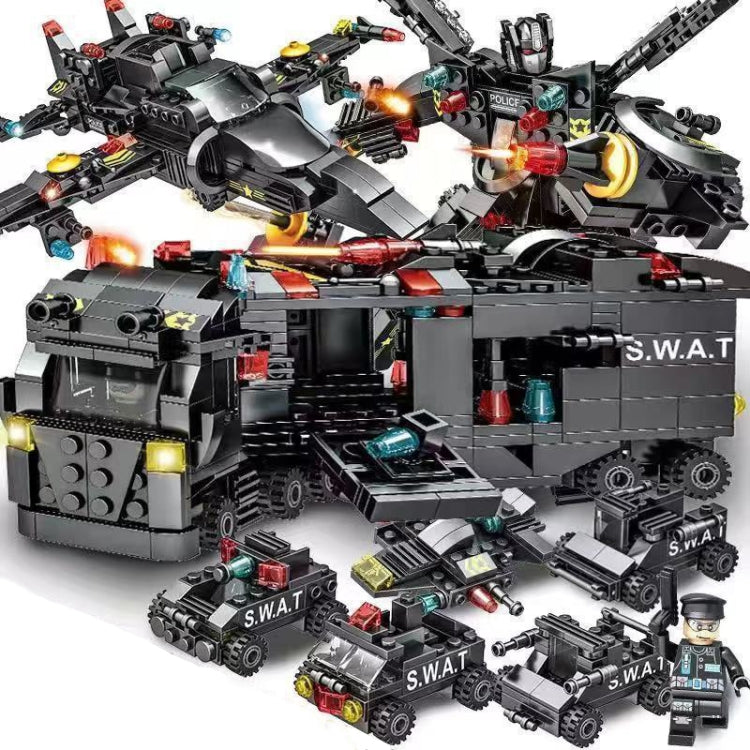 SWAT Shape Mecha Building Blocks Small Particle Assembled Educational Toys