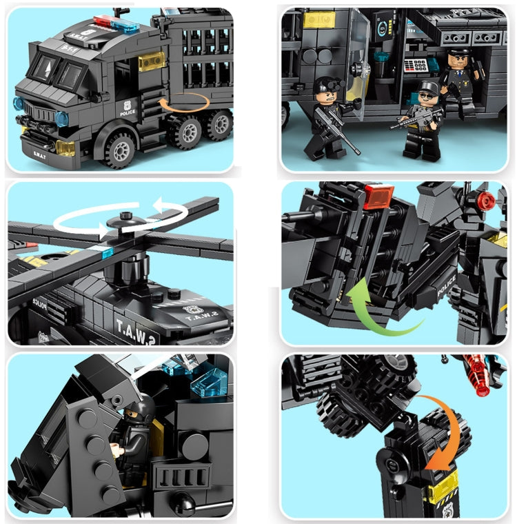 SWAT Shape Mecha Building Blocks Small Particle Assembled Educational Toys Reluova