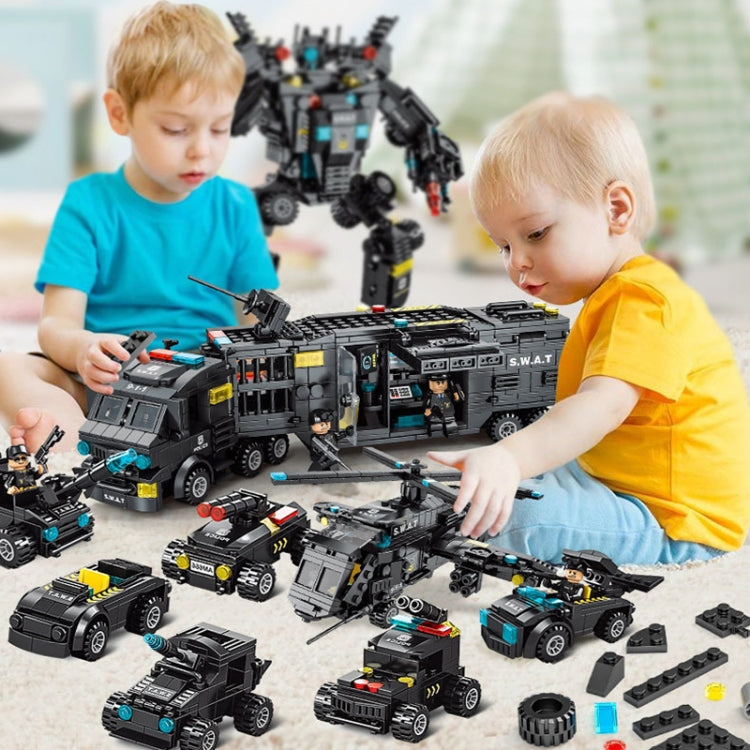 SWAT Shape Mecha Building Blocks Small Particle Assembled Educational Toys