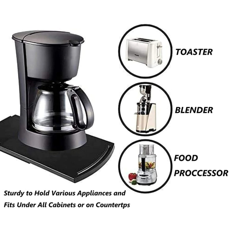 Sliding Small Countertop Appliance Tray for Coffee Makers, Blenders, Mixers