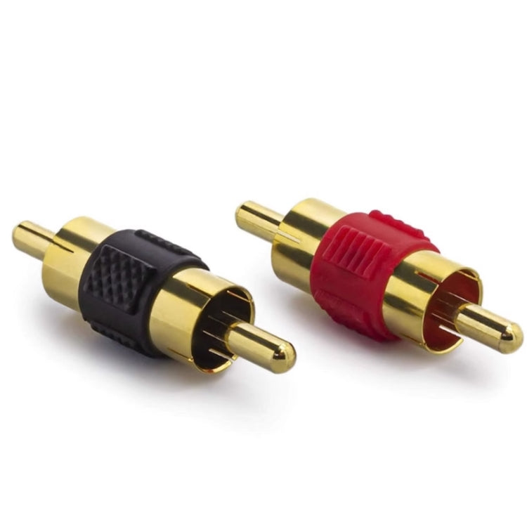 10pcs Gold-plated RCA Lotus Male to-Male  AV Audio Adapter